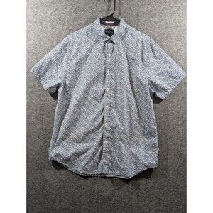 Denim & Flower Ricky Singh Men’s Shirt Short Sleeve Floral Print Size Large